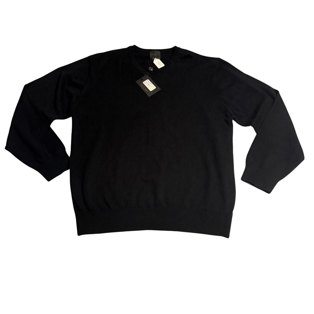 F/X Fusion V-Neck Cotton Blend Sweater Style 9037‎ - Black - L